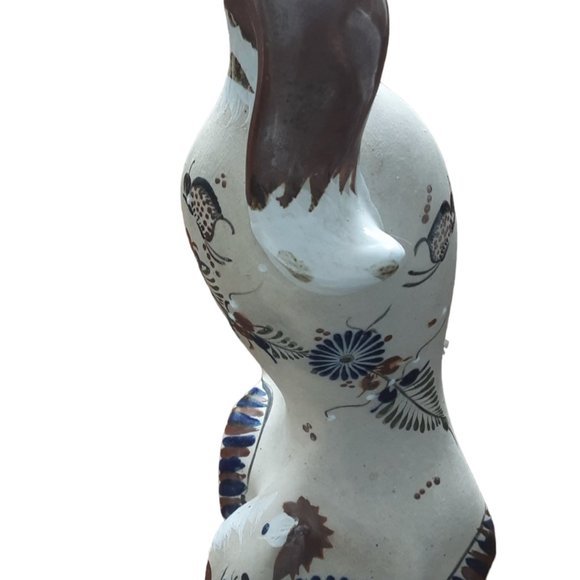 Vintage Tonala Mexican Pottery Cat Figurine. Signed. - Picture 5 of 6